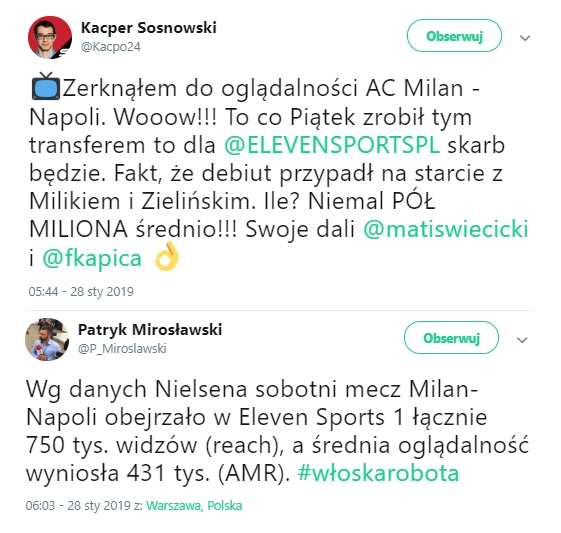 NIESAMOWITA oglądalność meczu Milan - Napoli!